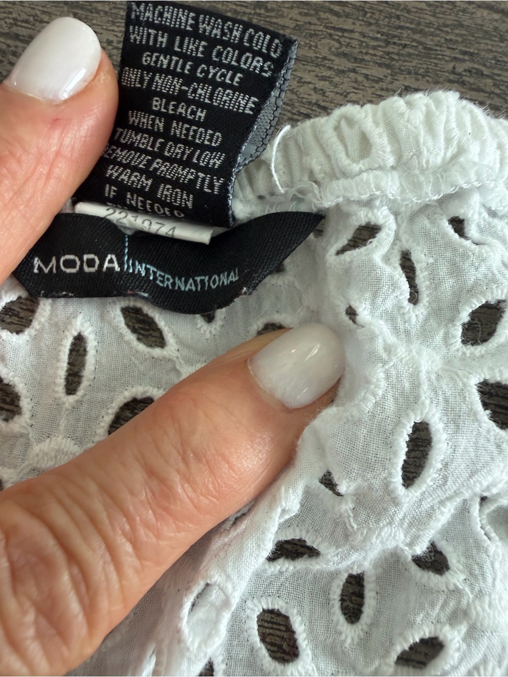 Moda International White Eyelet Mini Dress - Picture 11 of 11